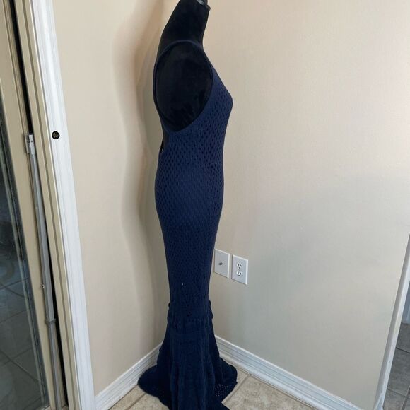 Venus blue crochet maxi dress large - Picture 5 of 9